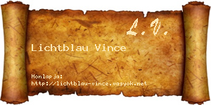 Lichtblau Vince névjegykártya